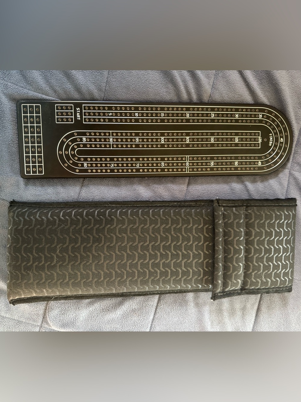 Custom stone Cribbage board